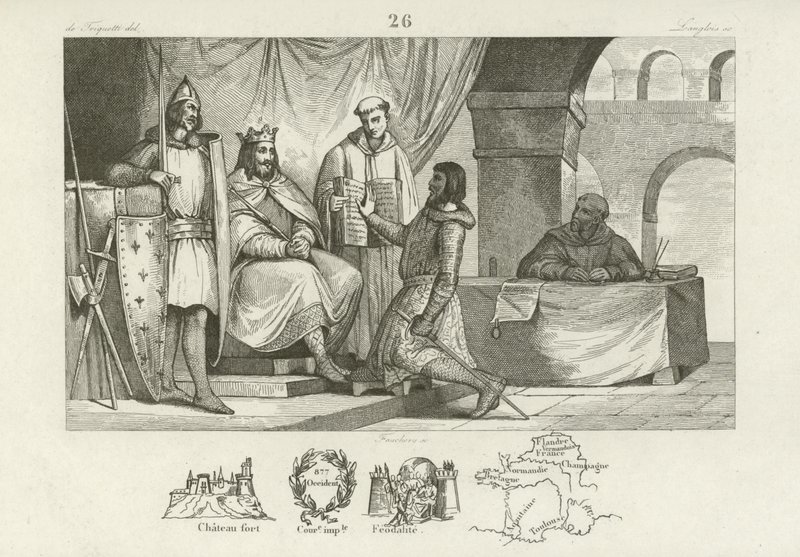 Luis II, rey de Italia y emperador del Sacro Imperio Romano de French School