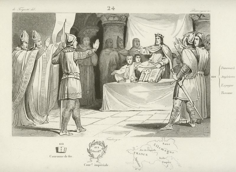 Luis I, rey de los francos y emperador del Sacro Imperio Romano de French School