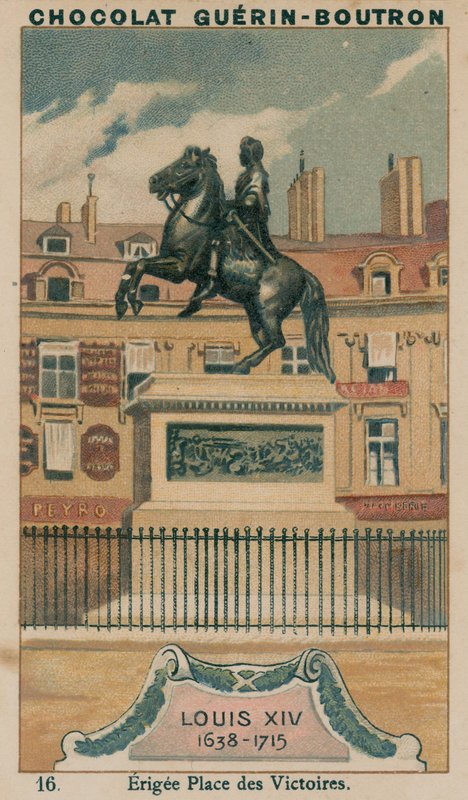 Luis XIV, 1638-1715, Erigida en Place des Victoires de French School