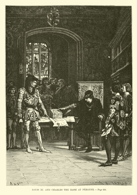 Luis XI y Carlos el Temerario en Peronne de French School