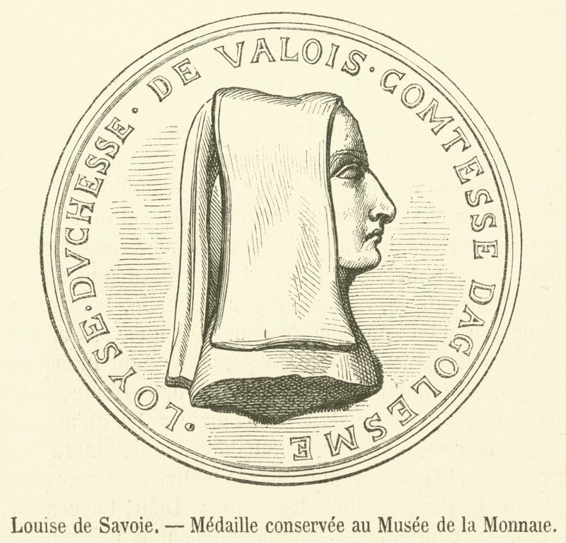 Luisa de Saboya, Medalla conservada en el Museo de la Moneda de French School