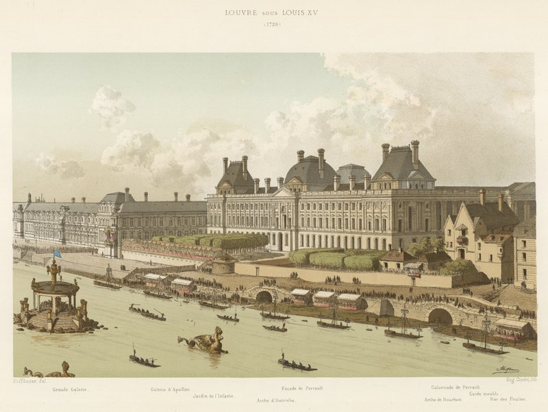 Louvre bajo Luis XV, 1739 de French School