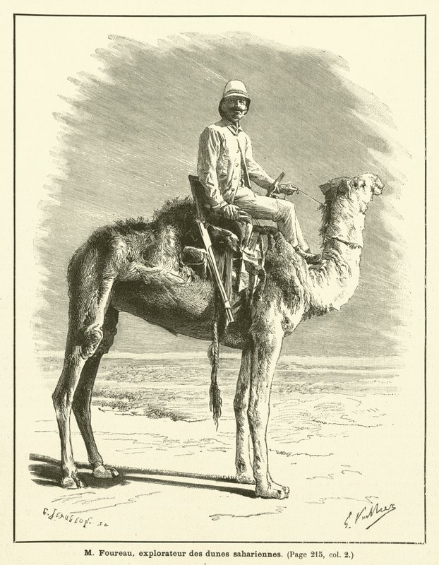 M Foureau, explorador de las dunas saharianas de French School