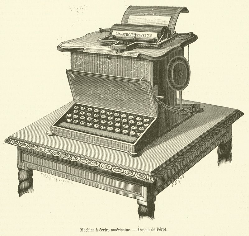 Máquina de escribir americana de French School