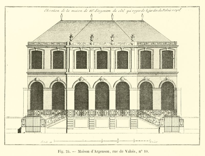 Casa de Argenson, calle de Valois, no 10 de French School