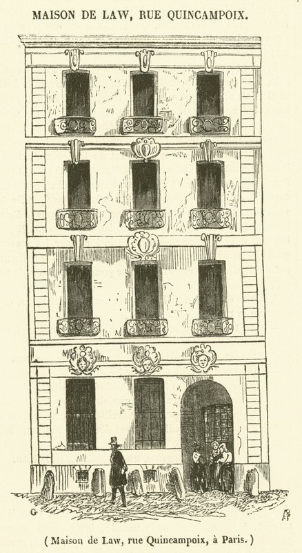 Casa de Law, calle Quincampoix, en París de French School
