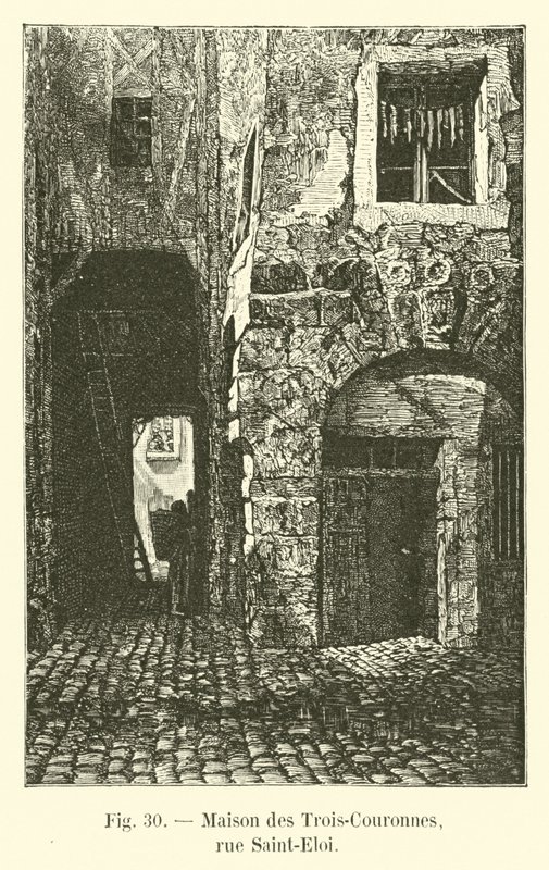 Casa de las Tres Coronas, calle Saint-Eloi de French School
