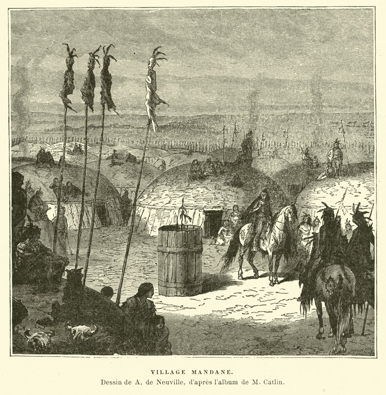 Aldea Mandan, América del Norte de French School