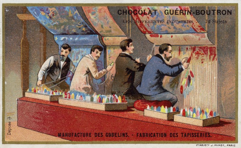 Fabricación de tapices en la Manufactura de Gobelinos de French School