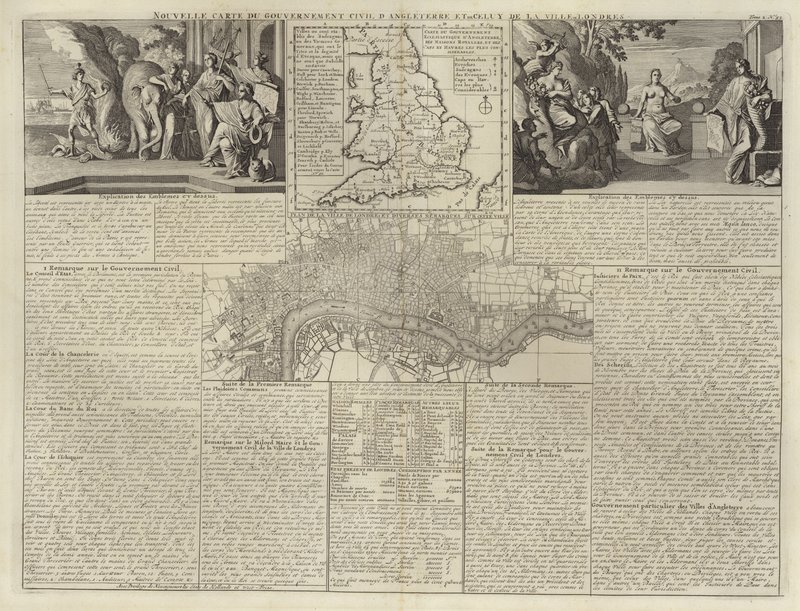 Mapa del gobierno civil de Inglaterra de French School