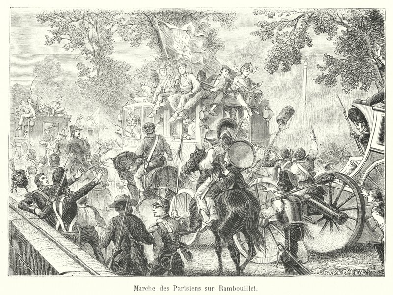 Marcha de los parisinos sobre Rambouillet de French School