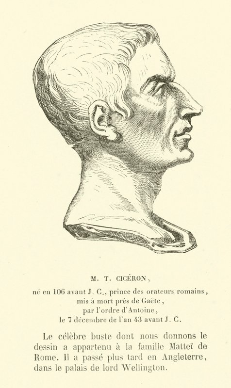 Marco Tulio Cicerón, político, orador y filósofo romano de French School