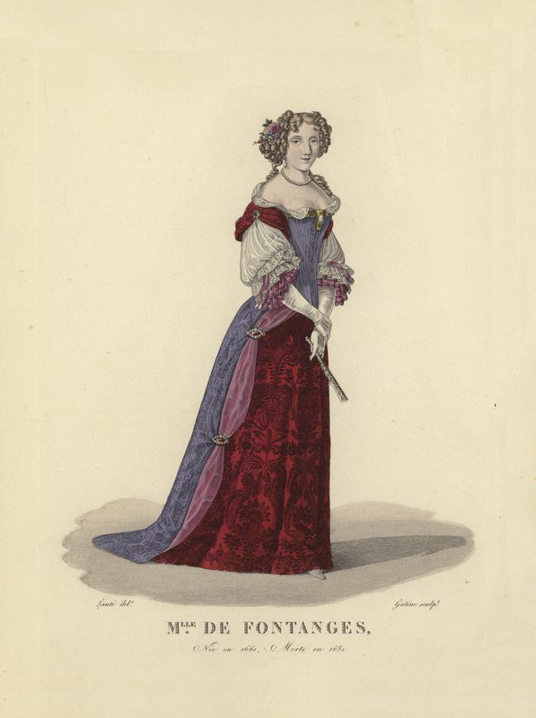 Marie Angélique de Scorailles, duquesa de Fontanges, amante del rey Luis XIV de Francia de French School