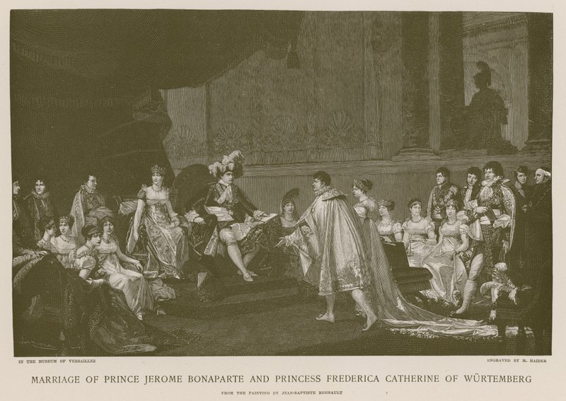Matrimonio del príncipe Jerome Bonaparte y la princesa Federica Catalina de Wurtemberg de French School