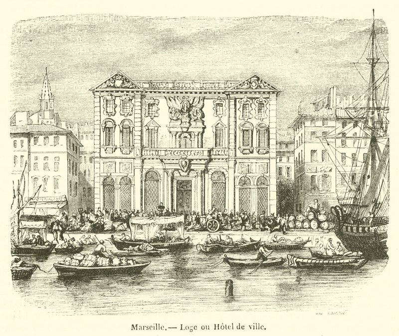 Marsella, Ayuntamiento (grabado) de French School