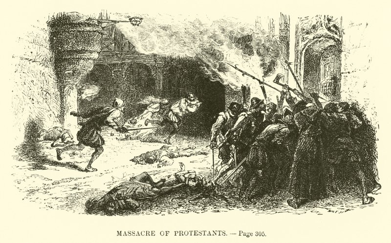Masacre de protestantes de French School