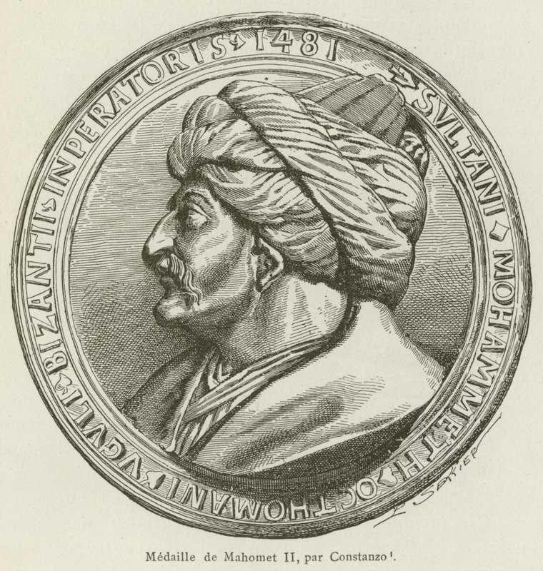Medalla de Mahoma II, por Constanzo de French School