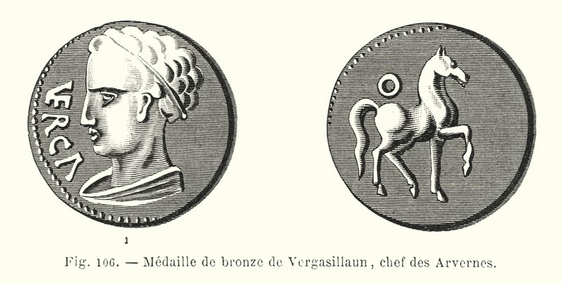 Medalla de Bronce de Vergasillaun, Jefe de los Arvernos de French School
