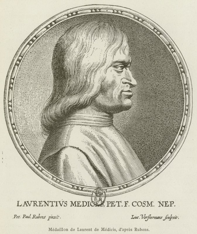 Medallón de Lorenzo de Médici de French School