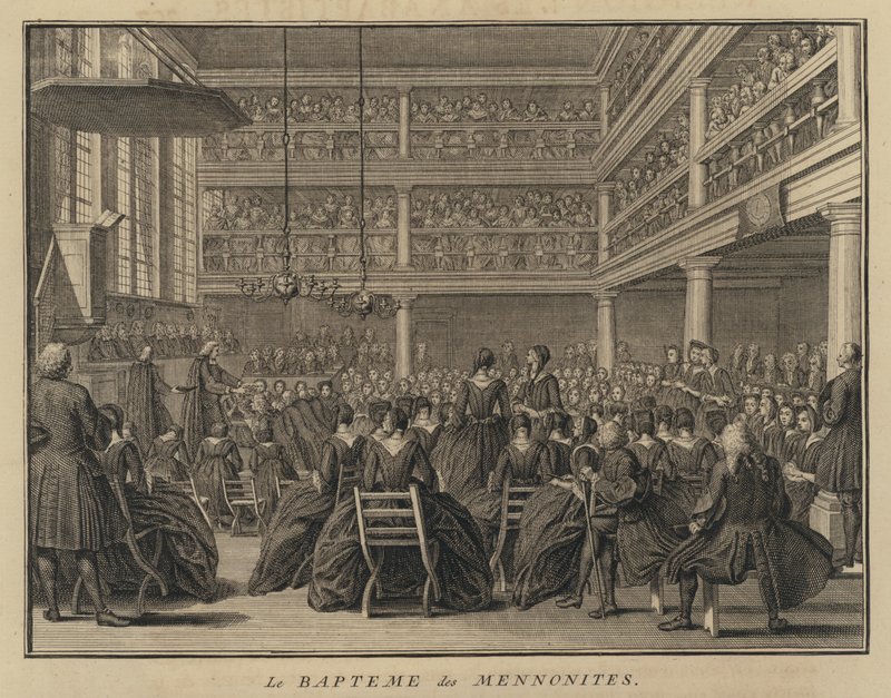 Ceremonia de bautismo menonita de French School