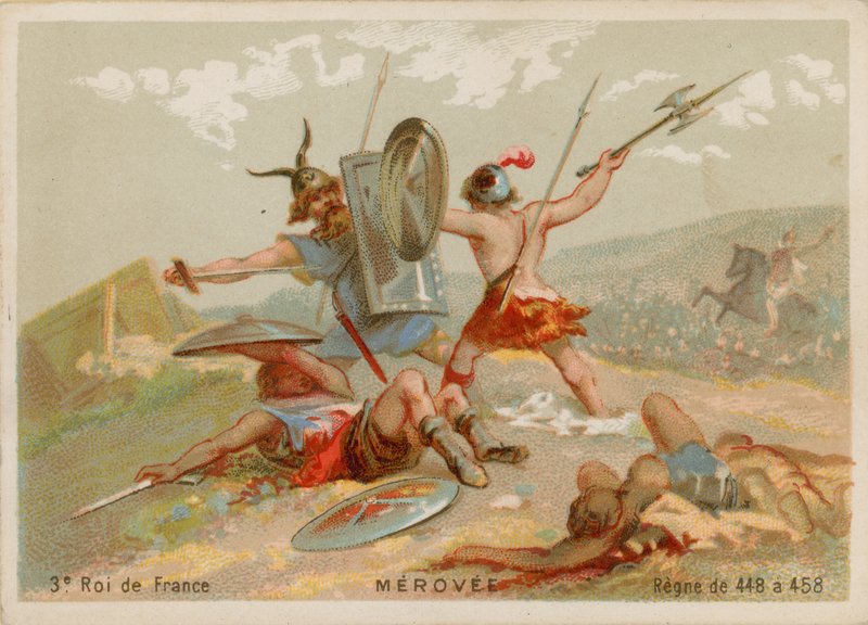 Meroveo, Rey de Francia (412-457) de French School