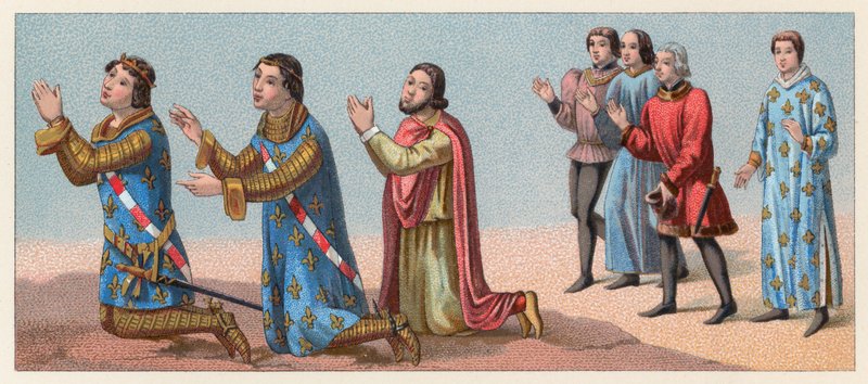 Traje de la Edad Media de French School