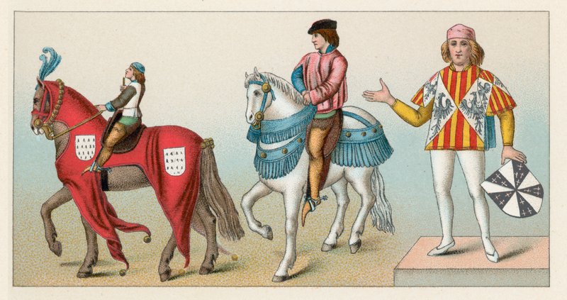 Traje de la Edad Media de French School
