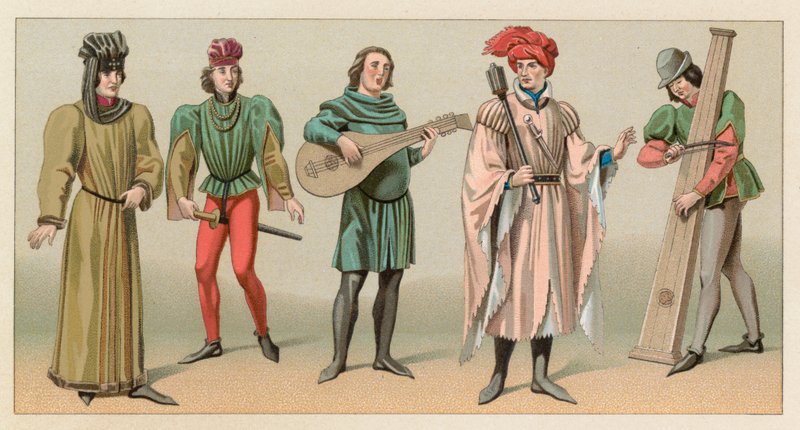 Traje de la Edad Media de French School