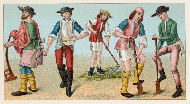 Traje de la Edad Media de French School