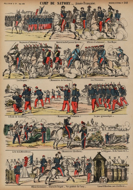 Campamento militar del ejército francés en Satory, Francia de French School