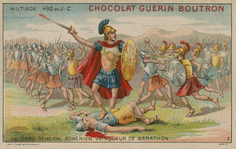 Milcíades, general ateniense y vencedor de la Batalla de Maratón, 490 a.C. de French School