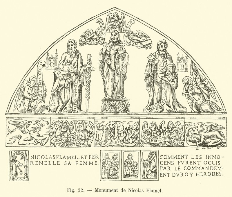 Monumento de Nicolas Flamel de French School