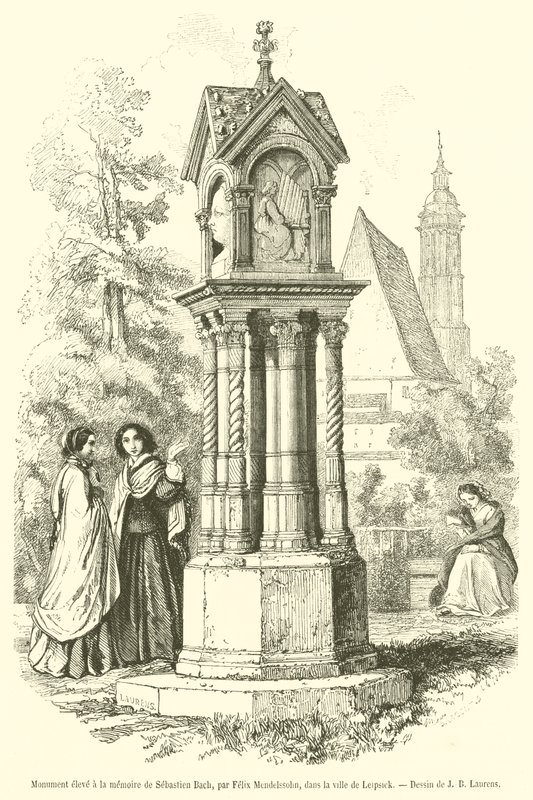 Monumento erigido en memoria de Sebastián Bach de French School