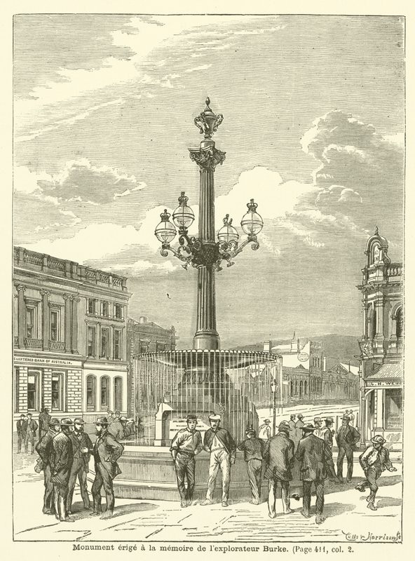 Monumento erigido en memoria del explorador Burke de French School