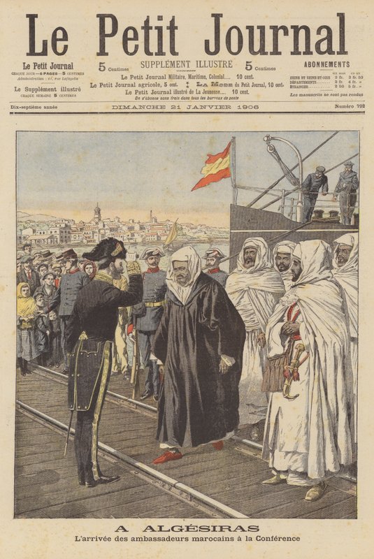 Embajadores marroquíes llegando a la Conferencia de Algeciras en España de French School