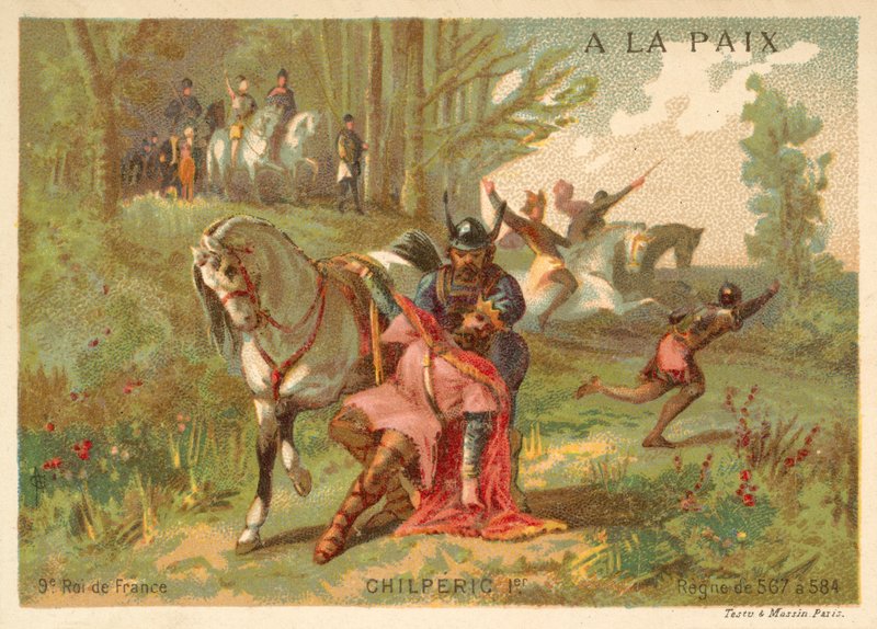Asesinato de Chilperico I, rey franco de Neustria, 584 de French School