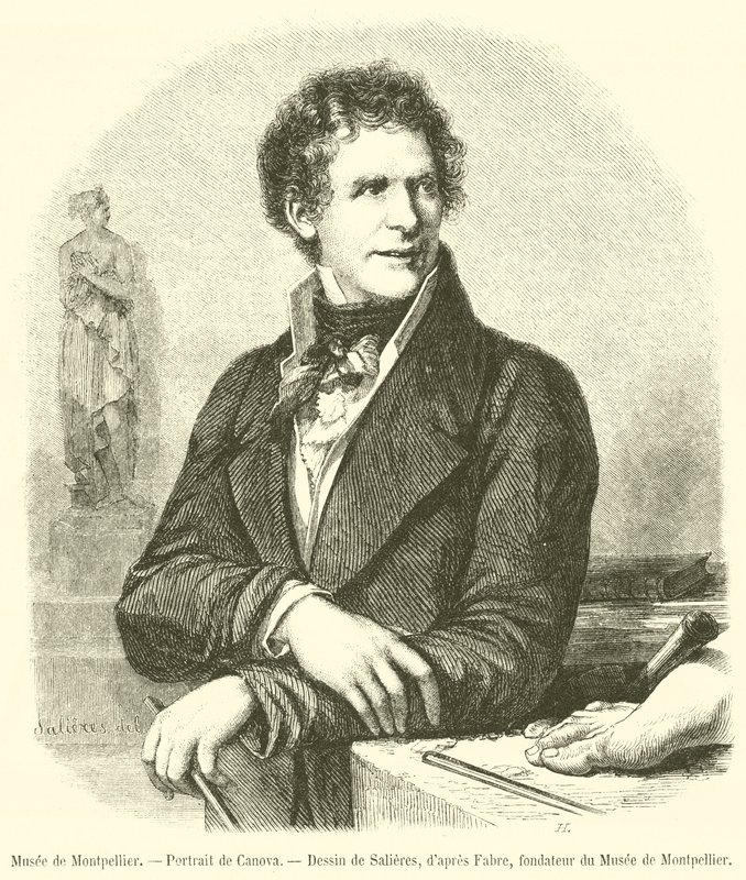 Museo de Montpellier, Retrato de Canova de French School