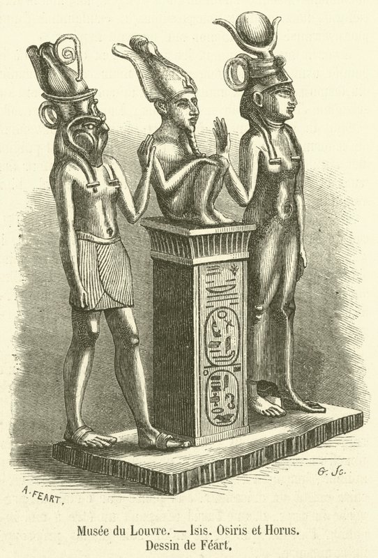 Museo del Louvre, Isis, Osiris y Horus de French School