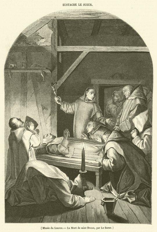 Museo del Louvre, La Muerte de San Bruno de French School