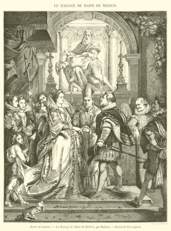 Museo del Louvre, El Matrimonio de María de Médicis de French School
