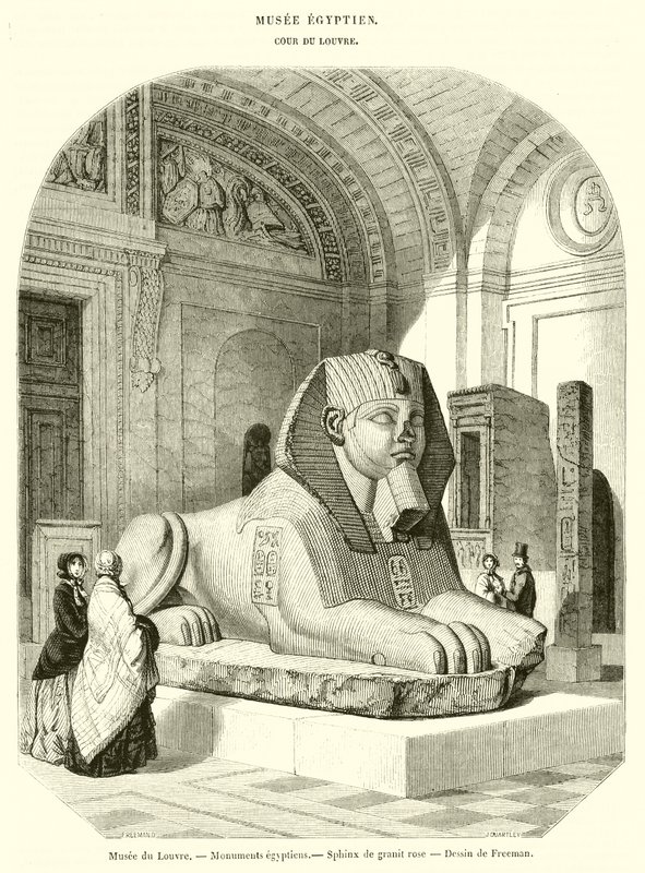 Museo del Louvre, Monumentos egipcios, Esfinge de granito rosa de French School