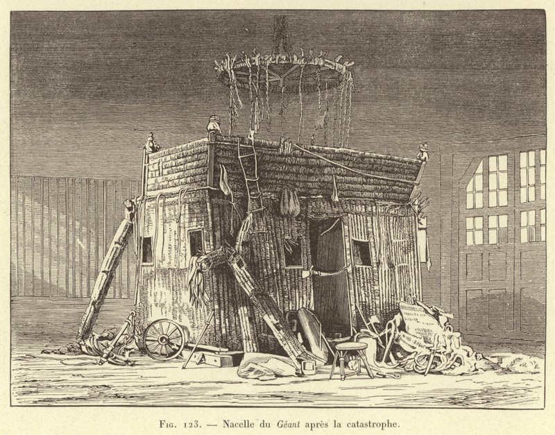 Góndola del Gigante después de la catástrofe de French School