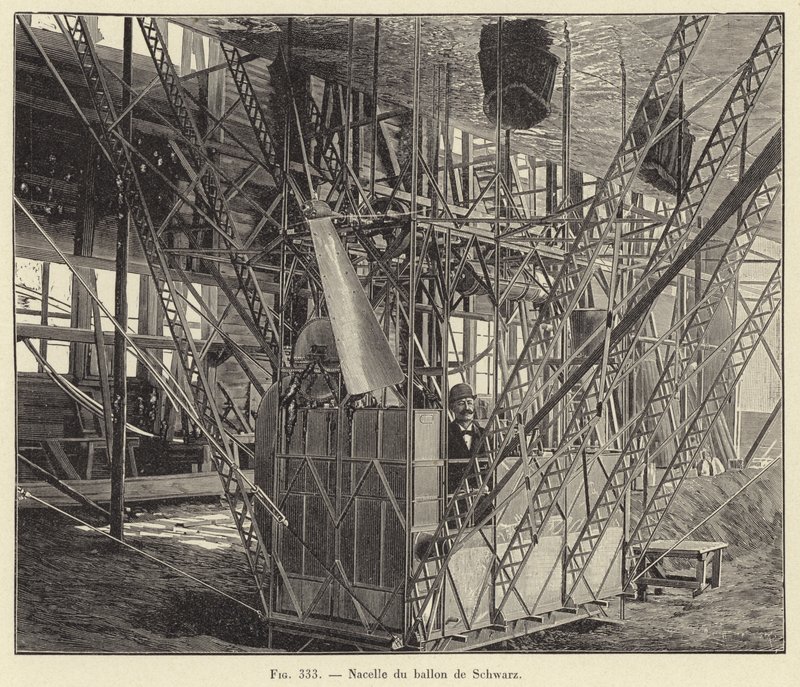 Nacelle del globo de Schwarz de French School
