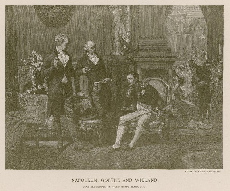 Napoleón, Goethe y Wieland de French School