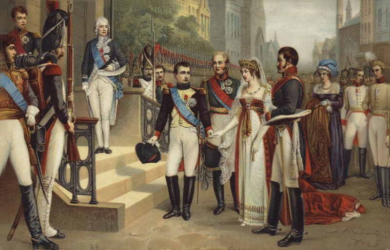 Napoleón I y la Reina de Prusia de French School