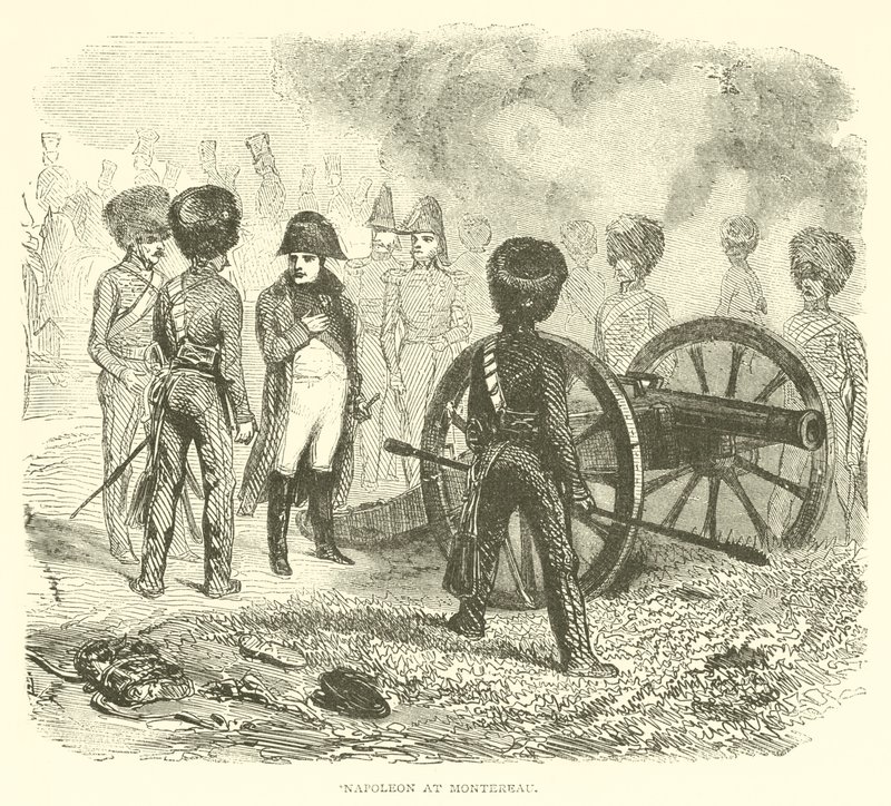 Napoleón en Montereau (grabado) de French School
