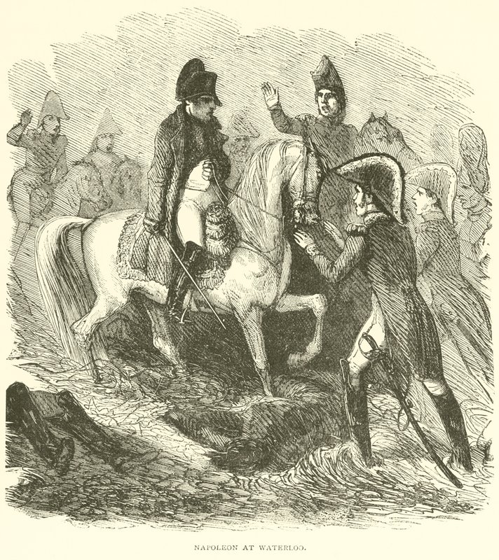 Napoleón en Waterloo de French School