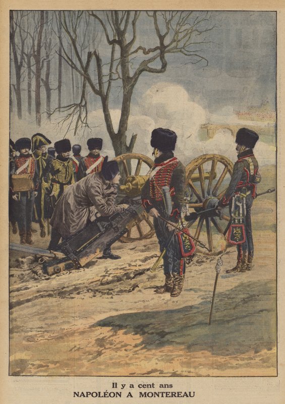 Napoleón en la Batalla de Montereau de French School