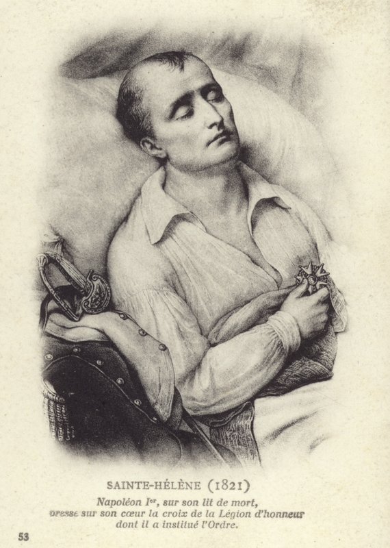 Napoleón en su lecho de muerte de French School