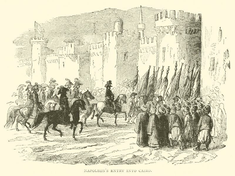 Entrada de Napoleón en El Cairo de French School